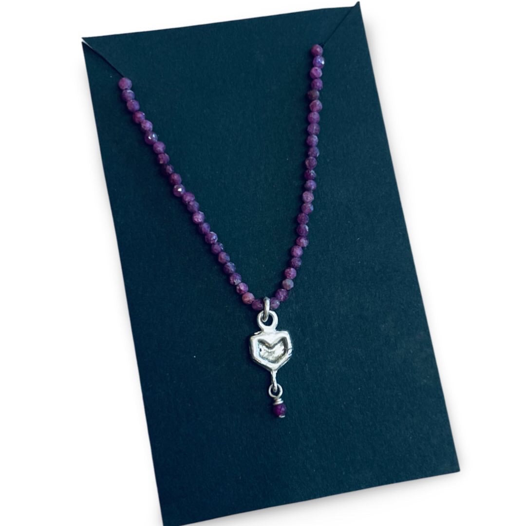 Ruby Chevron Necklace