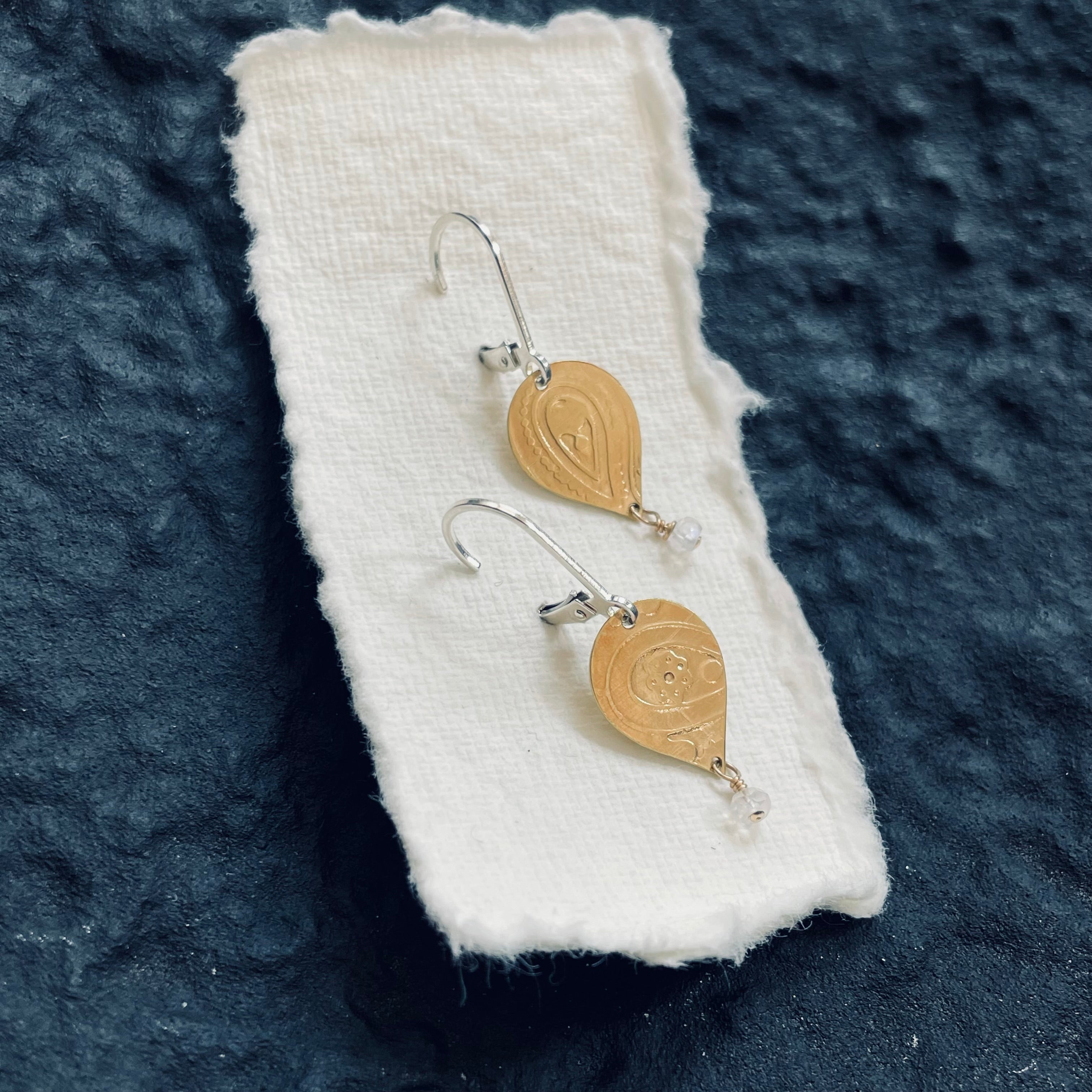 Paisley Petal with Moonstone