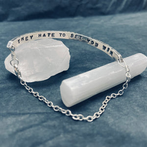 They Hate To See You Win Sterling Silver ID Bracelet