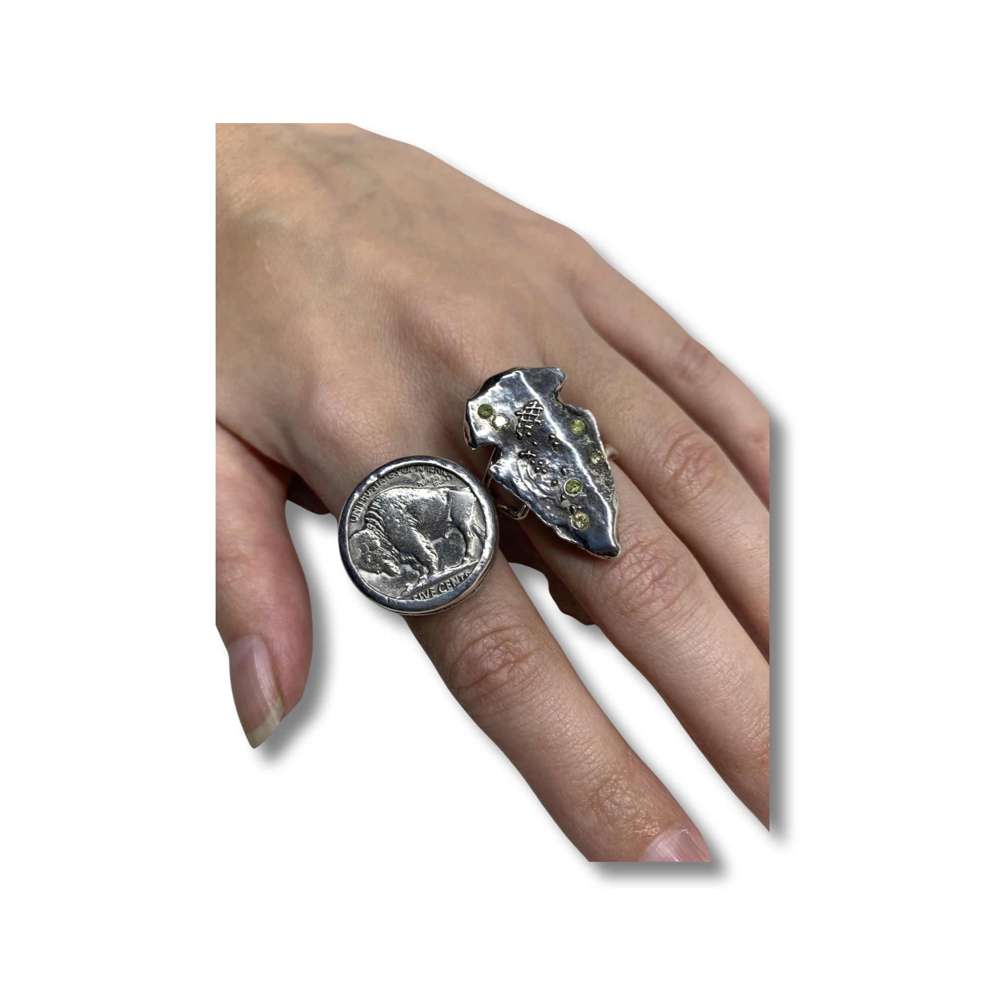 Sterling Silver Buffalo Nickel Ring