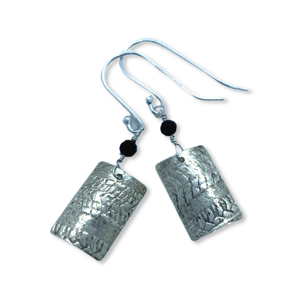 Sterling Silver Tire Track Mark Earrings