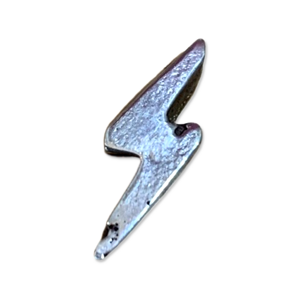 Sterling Silver Lightning Bolt Single Stud