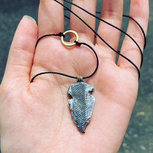 Recycled Sterling Silver Arrowhead Pendant